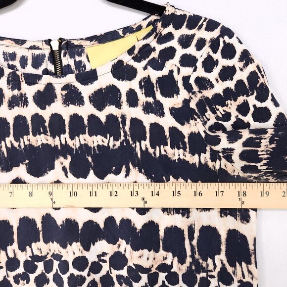 Anthropologie Maeve Silk Blouse Womens Size Small Animal Print 3/4 Sleeve - Picture 5 of 11